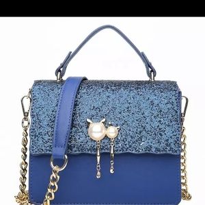 Cute fashion pearl chain shoulder purse
